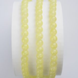 Tira de cuentas redondas de vidrio estallado