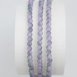 Tira de cuentas redondas de vidrio estallado