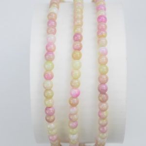 Tira de cuentas redondas de vidrio estallado