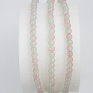 Tira de cuentas redondas de vidrio estallado