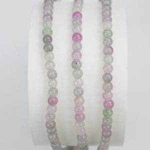 Tira de cuentas redondas de vidrio estallado