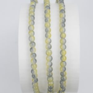 Tira de cuentas redondas de vidrio estallado