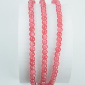 Tira de cuentas redondas de vidrio estallado