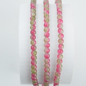 Tira de cuentas redondas de vidrio estallado