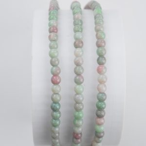 Tira de cuentas redondas de vidrio estallado