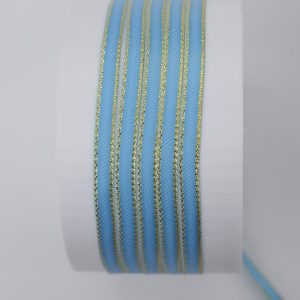 Cinta de raso con orillo de lurex